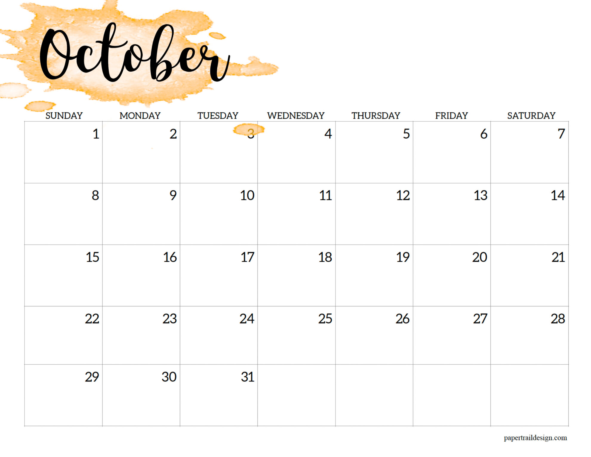 Calendar printable