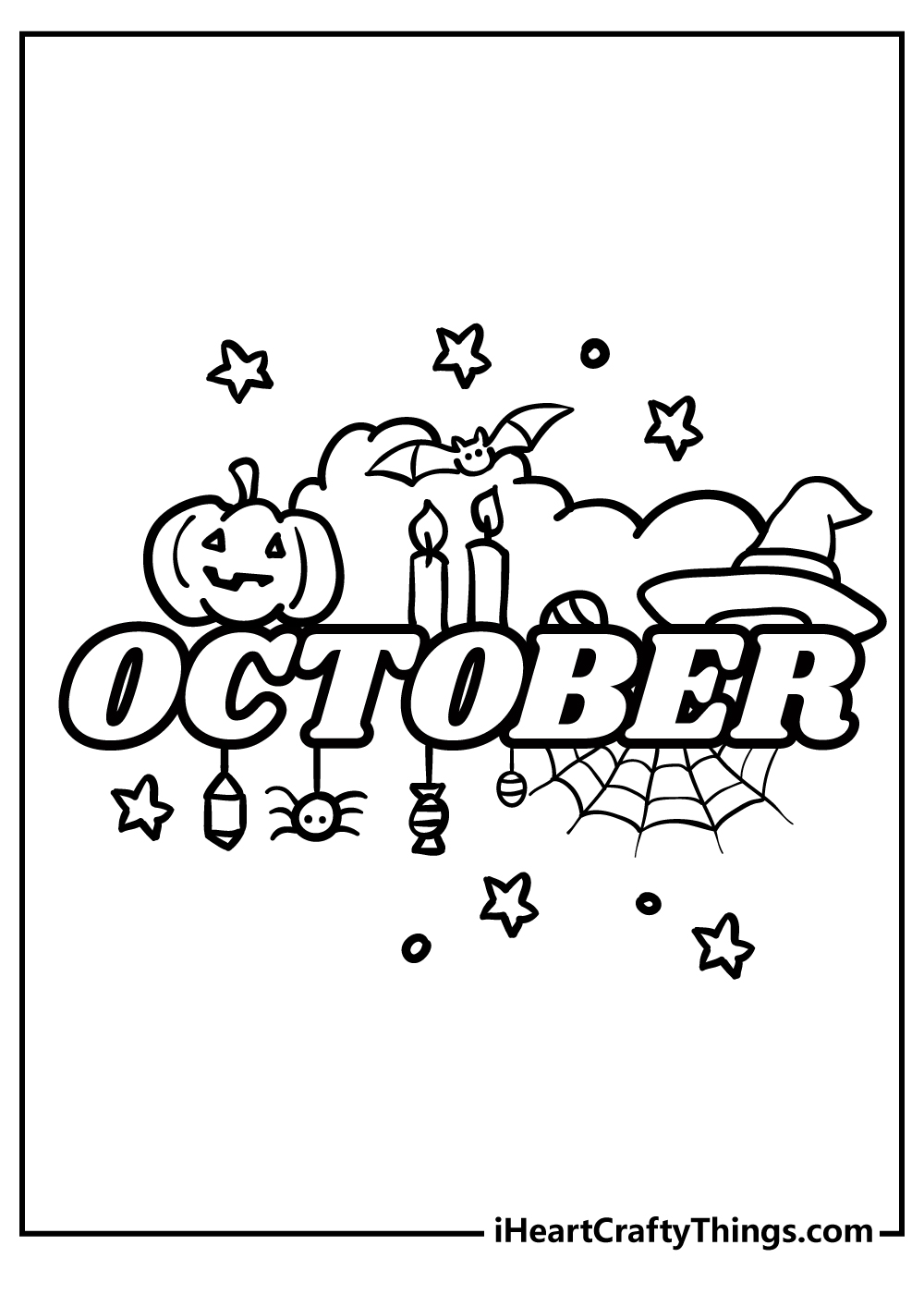 October coloring pages free printables