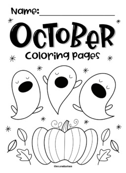 October coloring pages cover page by mrs arnolds art room tpt