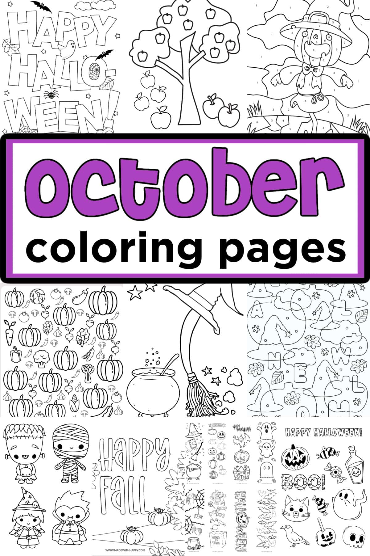 October coloring pages