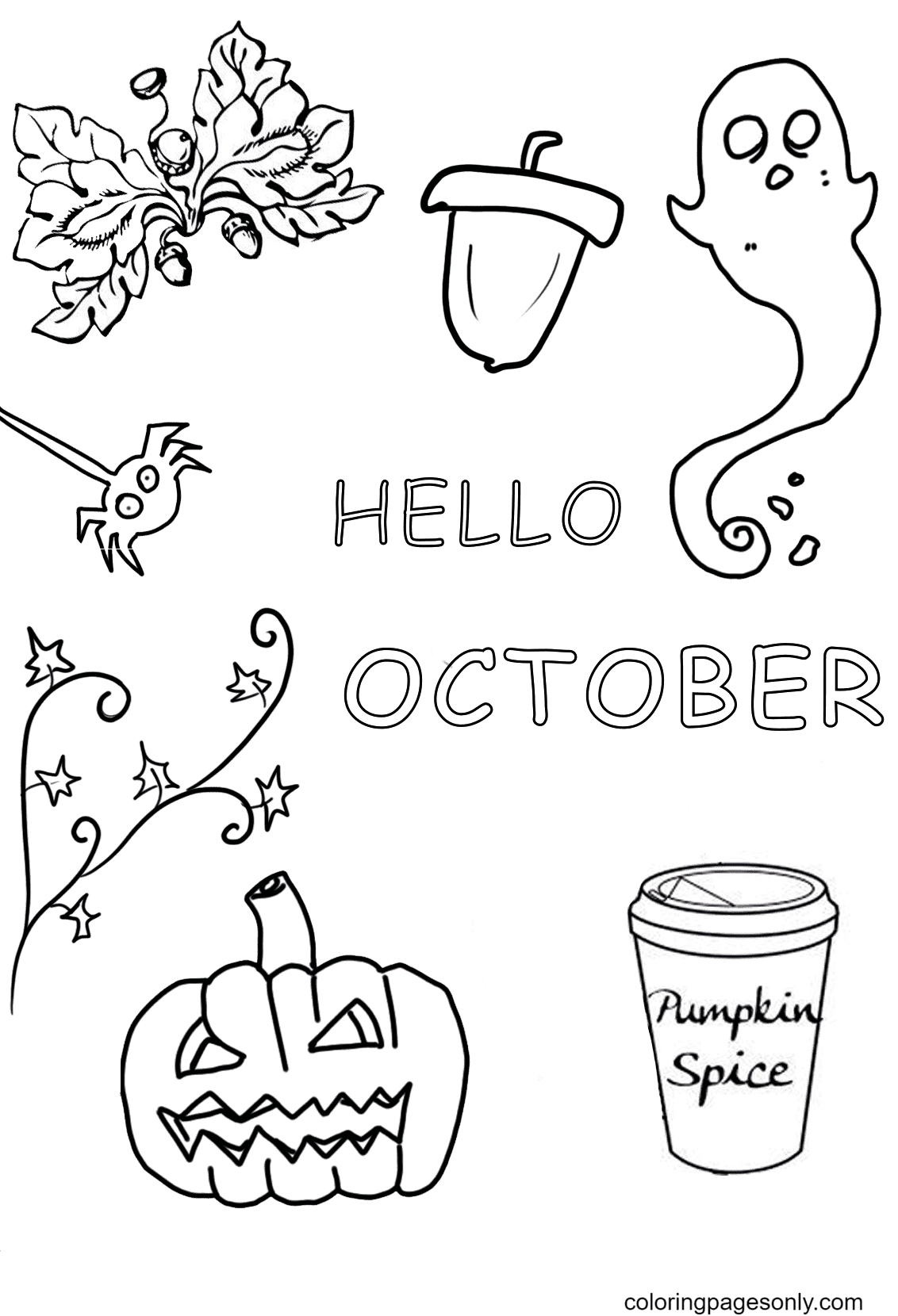 October coloring pages printable for free download