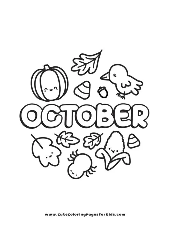 October coloring pages