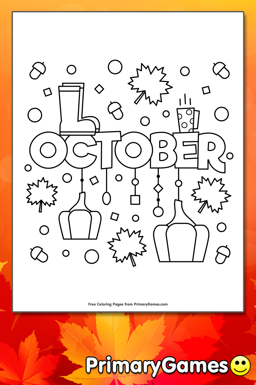 October coloring page â free printable pdf from