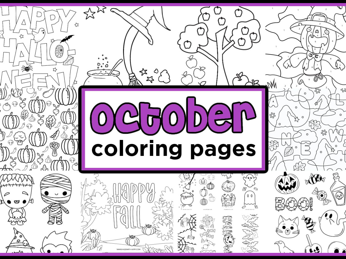 October coloring pages