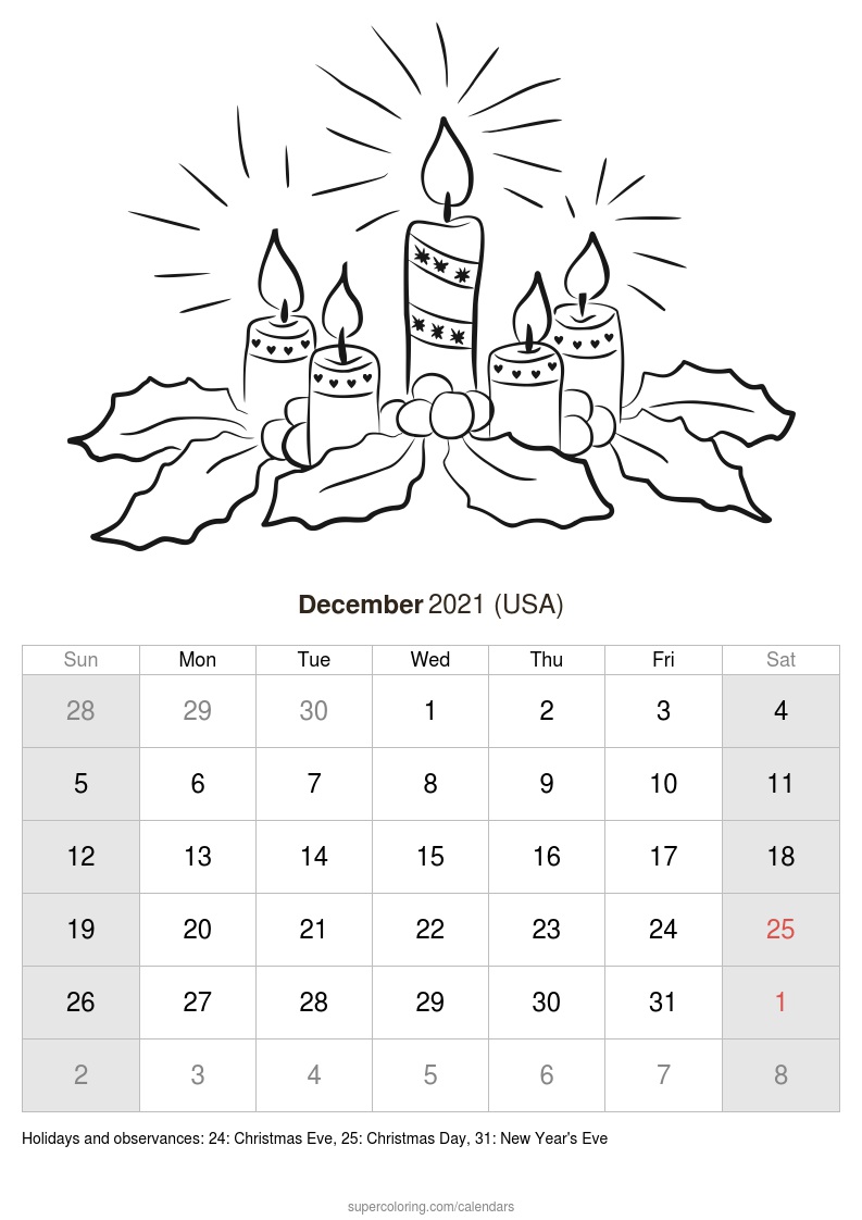 December calendar