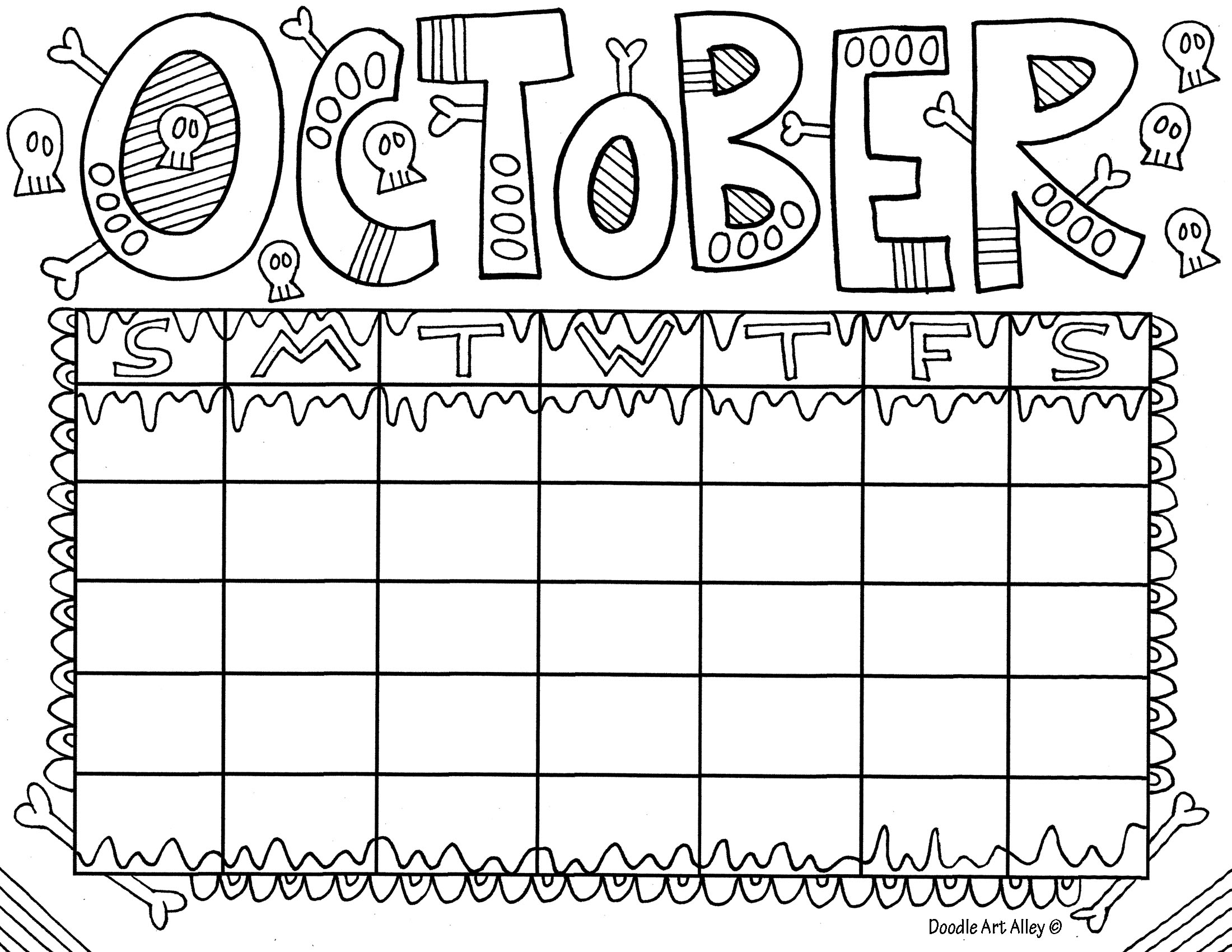 October coloring pages