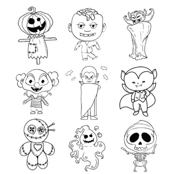 Printable zombie pumpkin coloring pages for kids october coloring sheets