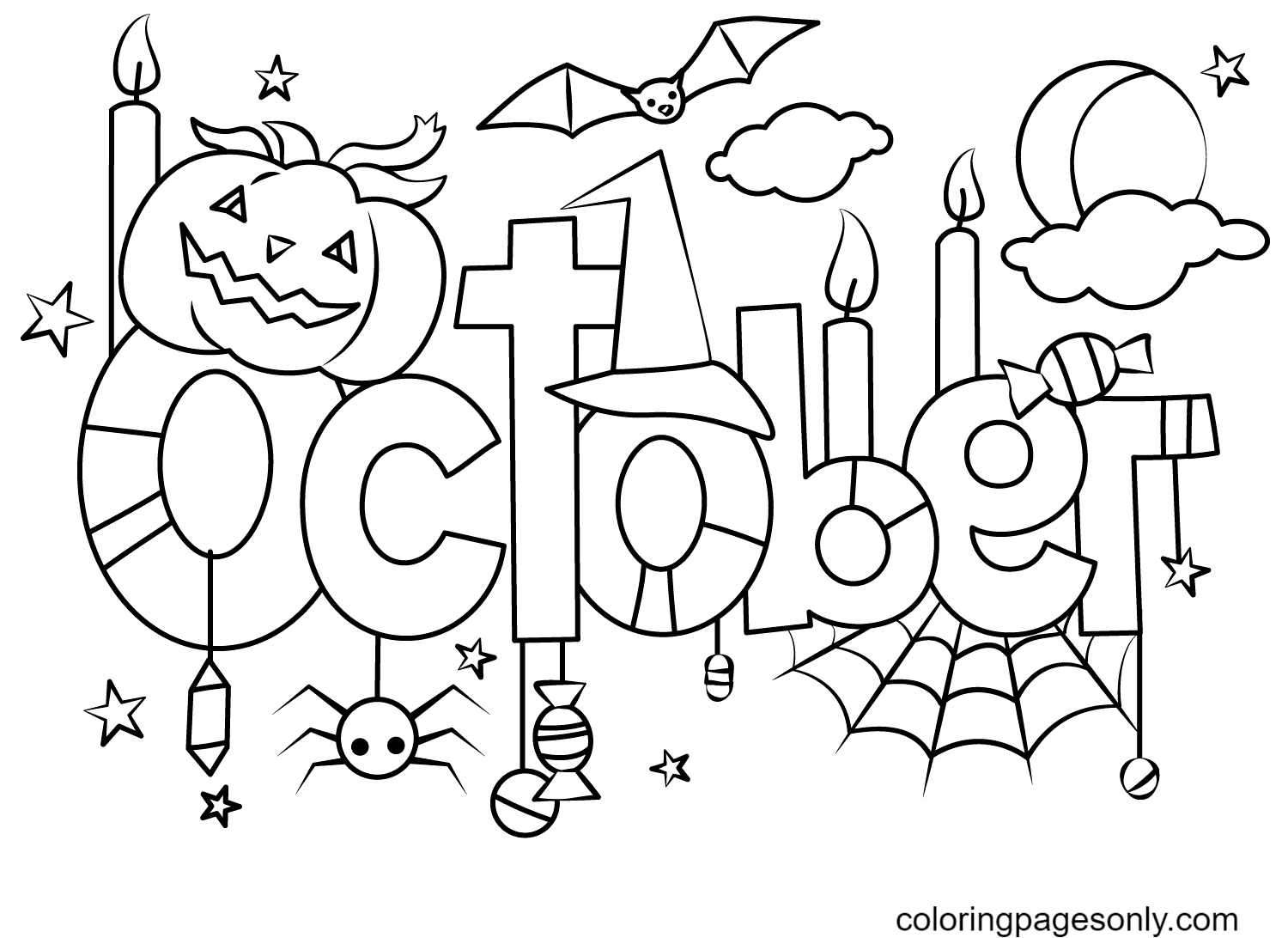 October coloring pages printable for free download