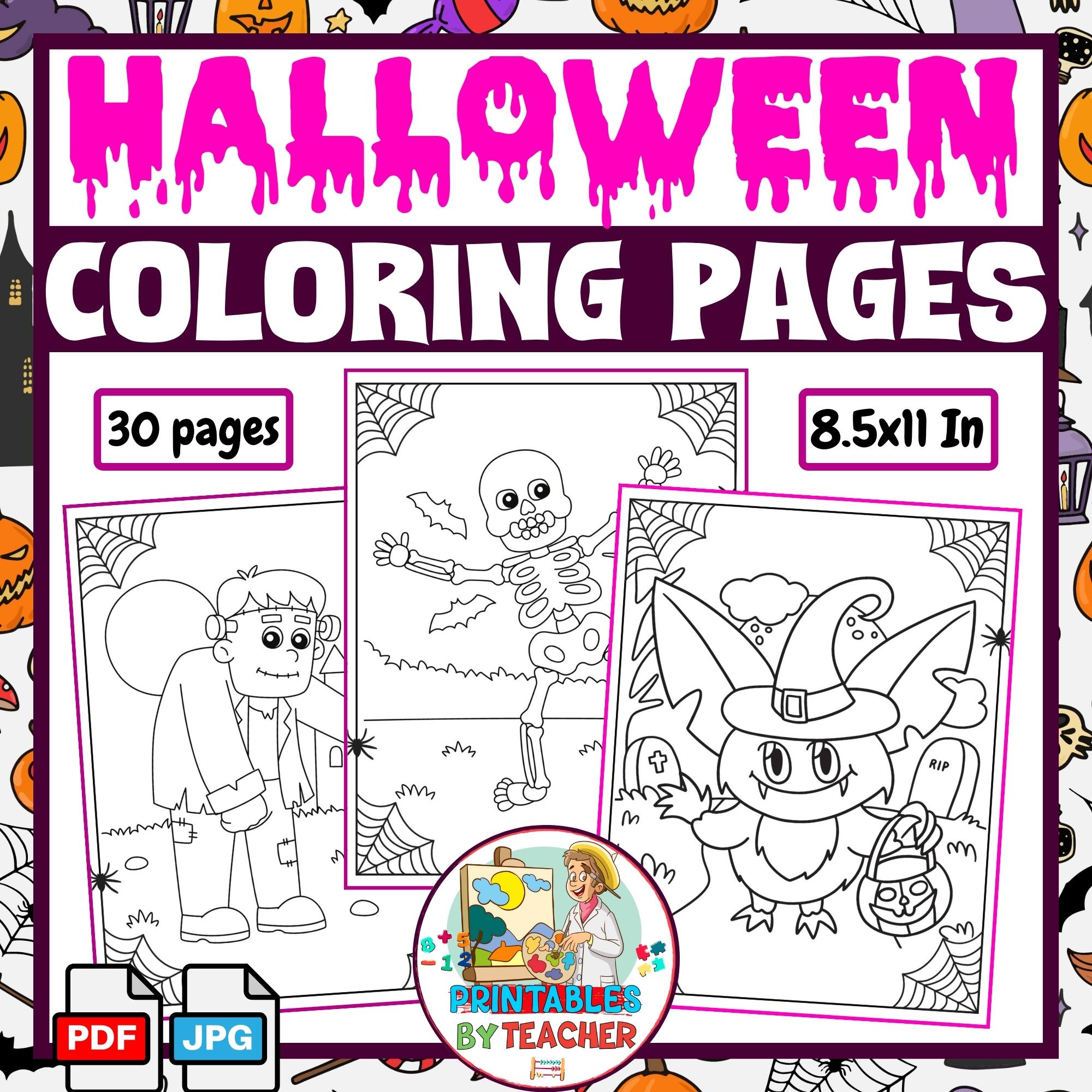 Halloween coloring pages activity october coloring sheets