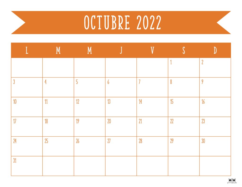 October calendars