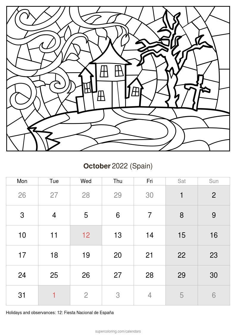 October calendar