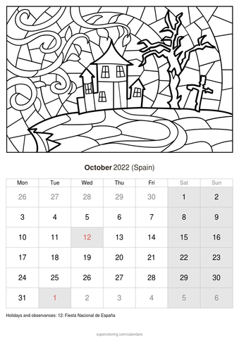 October calendar