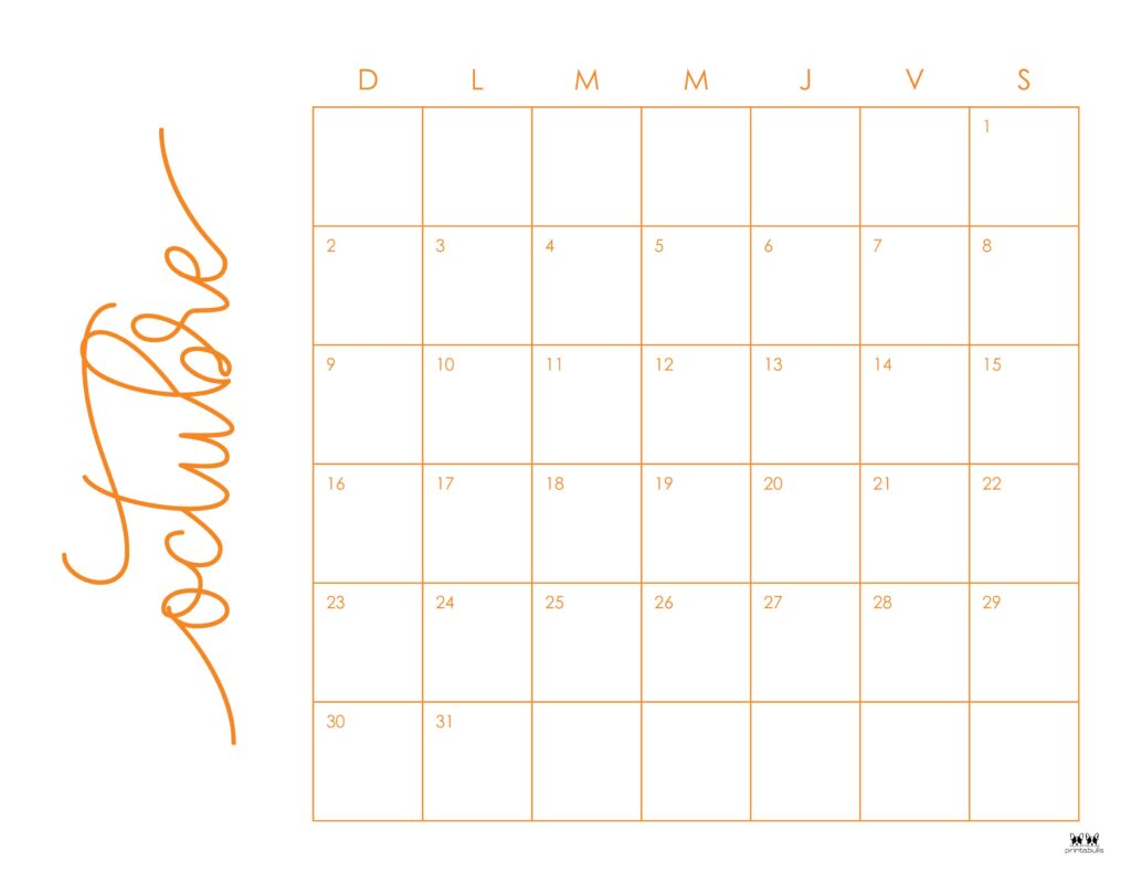 October calendars