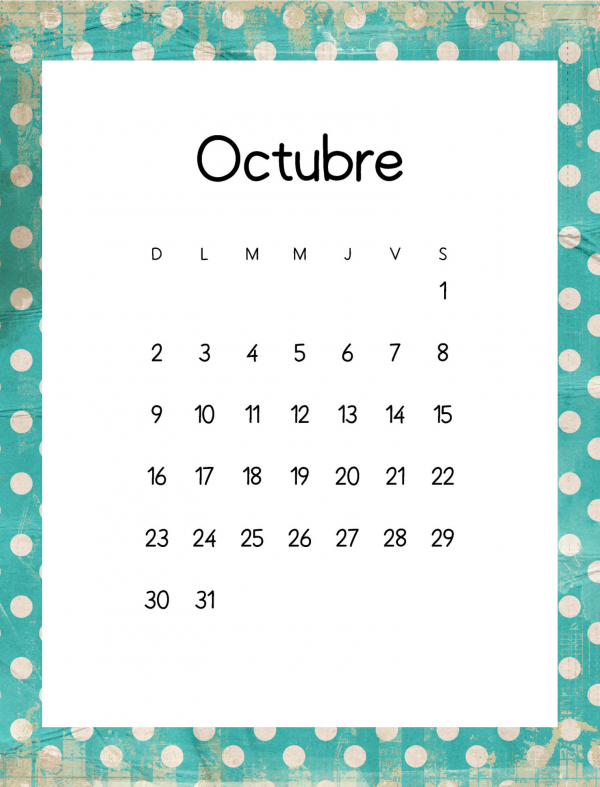 Spanish calendar october printable template free printable calendar templates template printable calendar