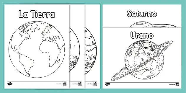 Pãginas para colorear planetas en espaãol usa