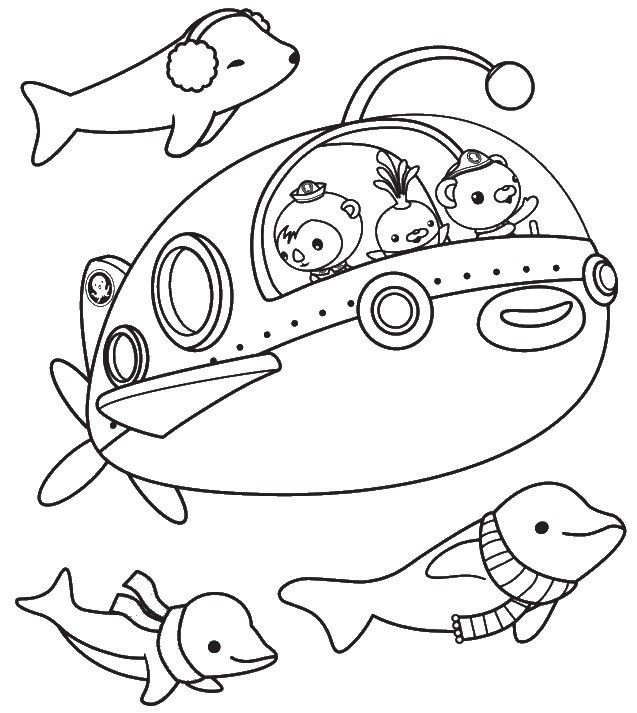 Simple octonauts coloring page for kids coloring pages for kids coloring books coloring pages