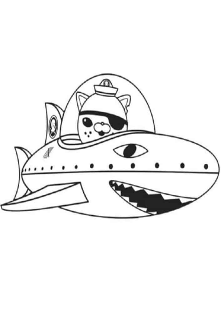 Free easy to print octonauts coloring pages