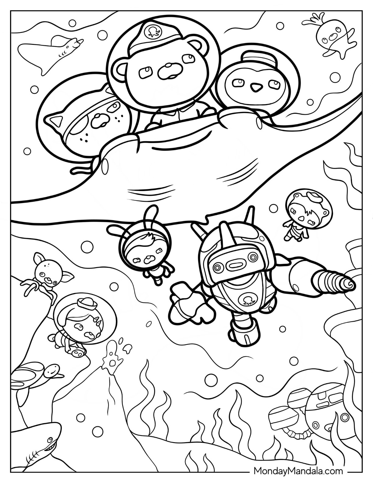 Octonauts coloring pages free pdf printables