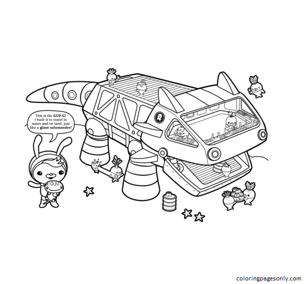 Tweak presents the gup g coloring page