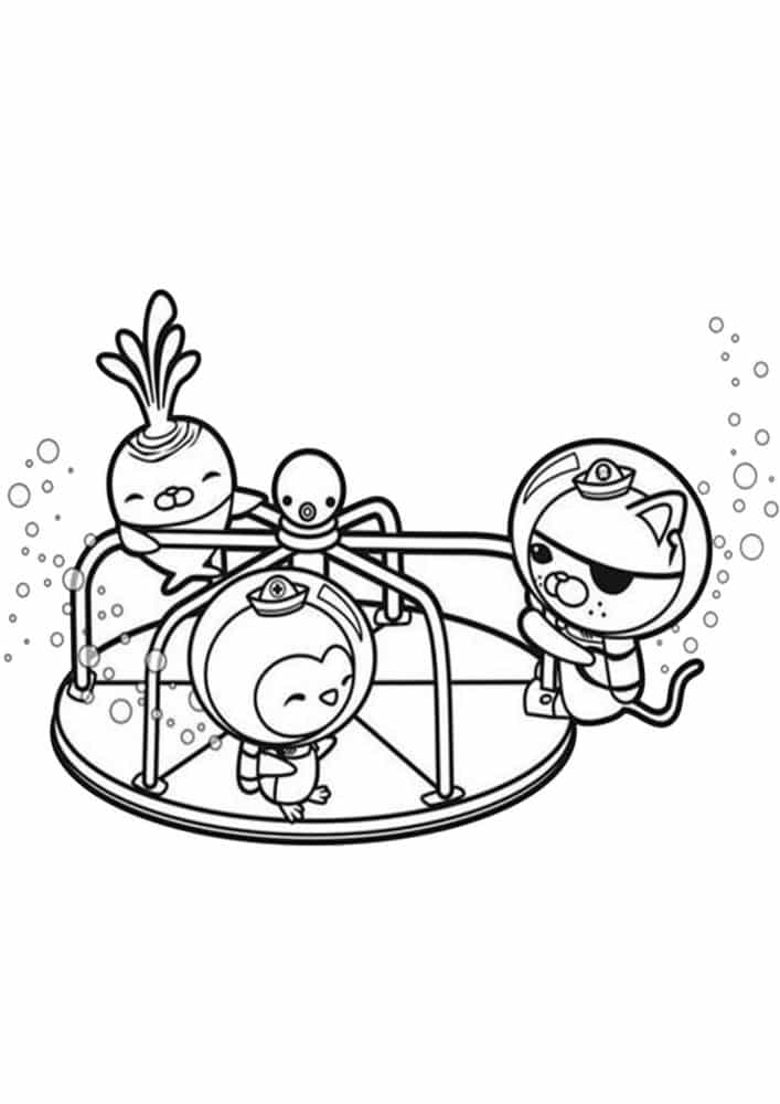 Free easy to print octonauts coloring pages