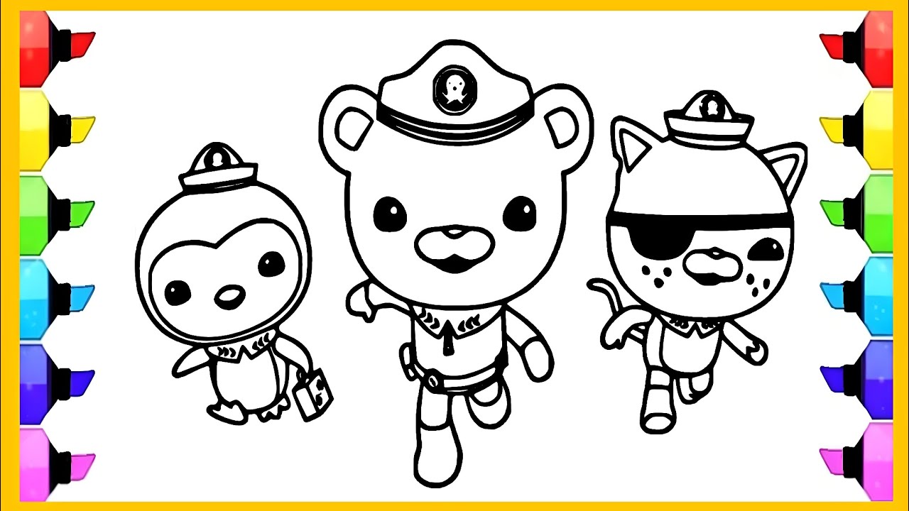 Octonauts drawing easy octonauts drawing painting and coloring pages for kids toddlers