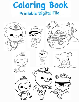 Octonauts coloring pages print printable for kids by kalidpages
