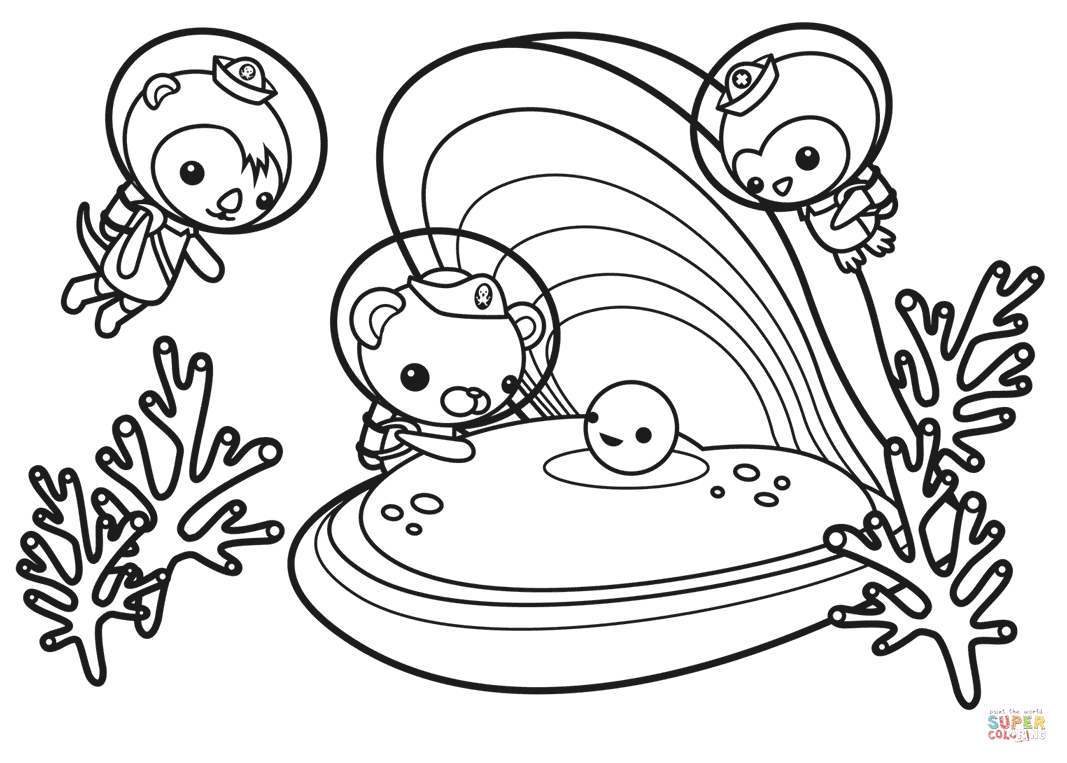The octonauts find a happy pearl coloring page free printable coloring pages