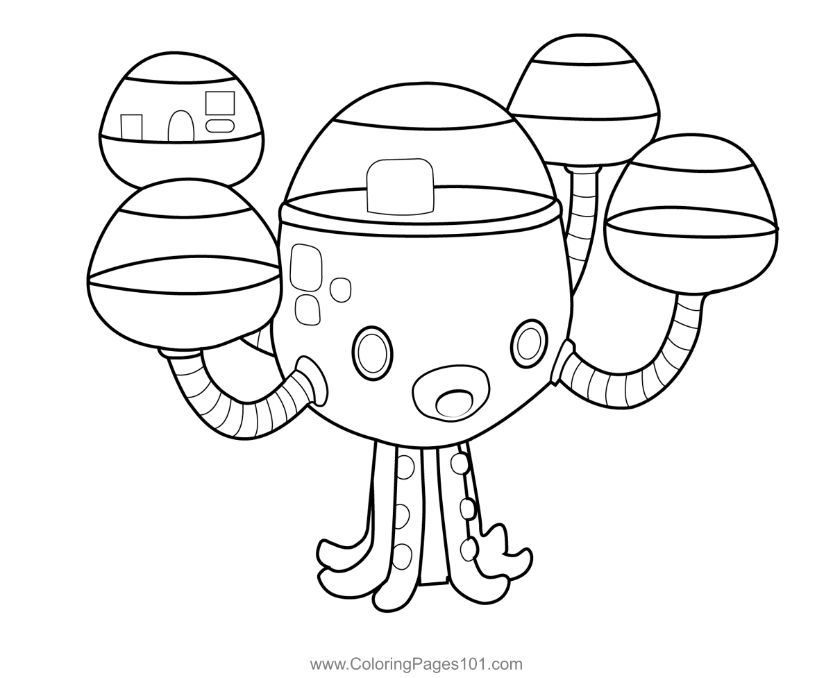 Octopod octonauts coloring page for kids