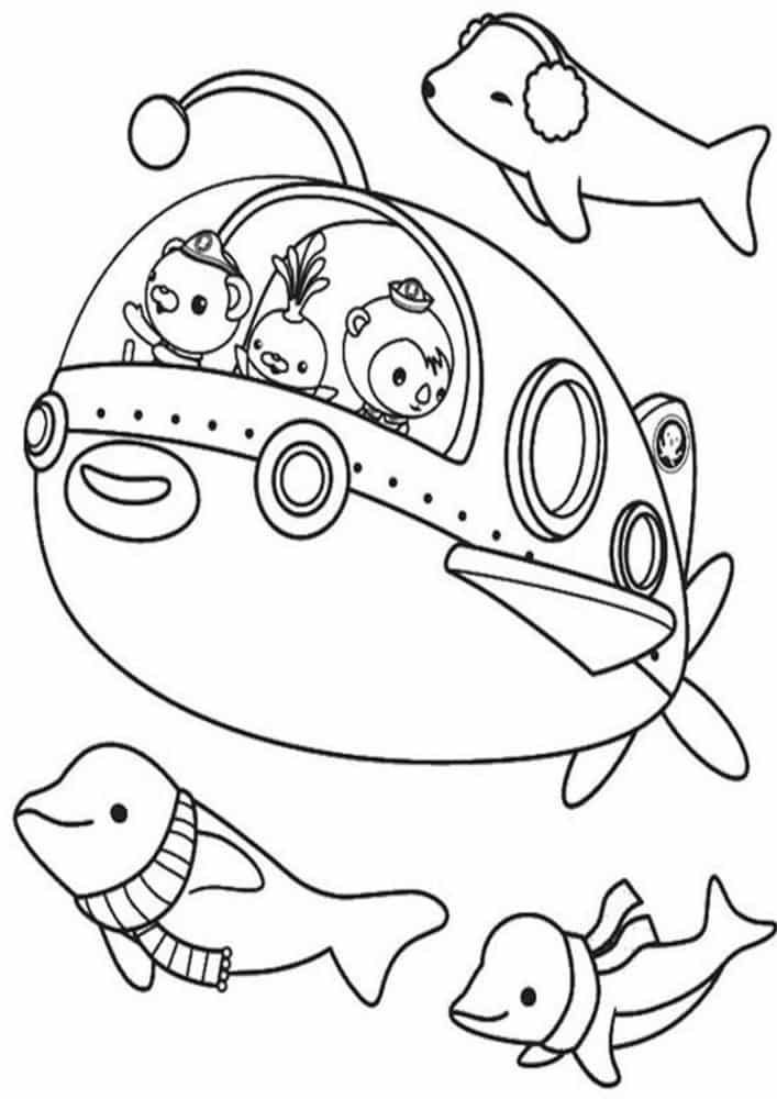 Free easy to print octonauts coloring pages