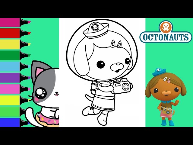 Coloring the octonauts dashi the dog tunip the vegimal coloring book pages sprinkled donuts jr
