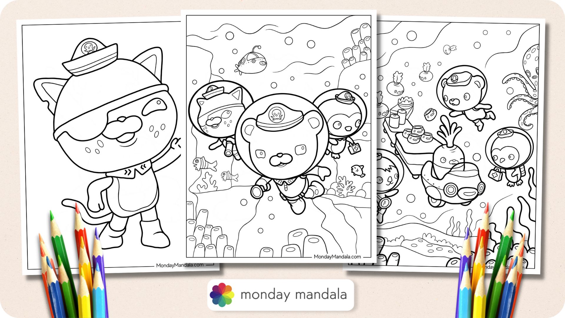 Octonauts coloring pages free pdf printables