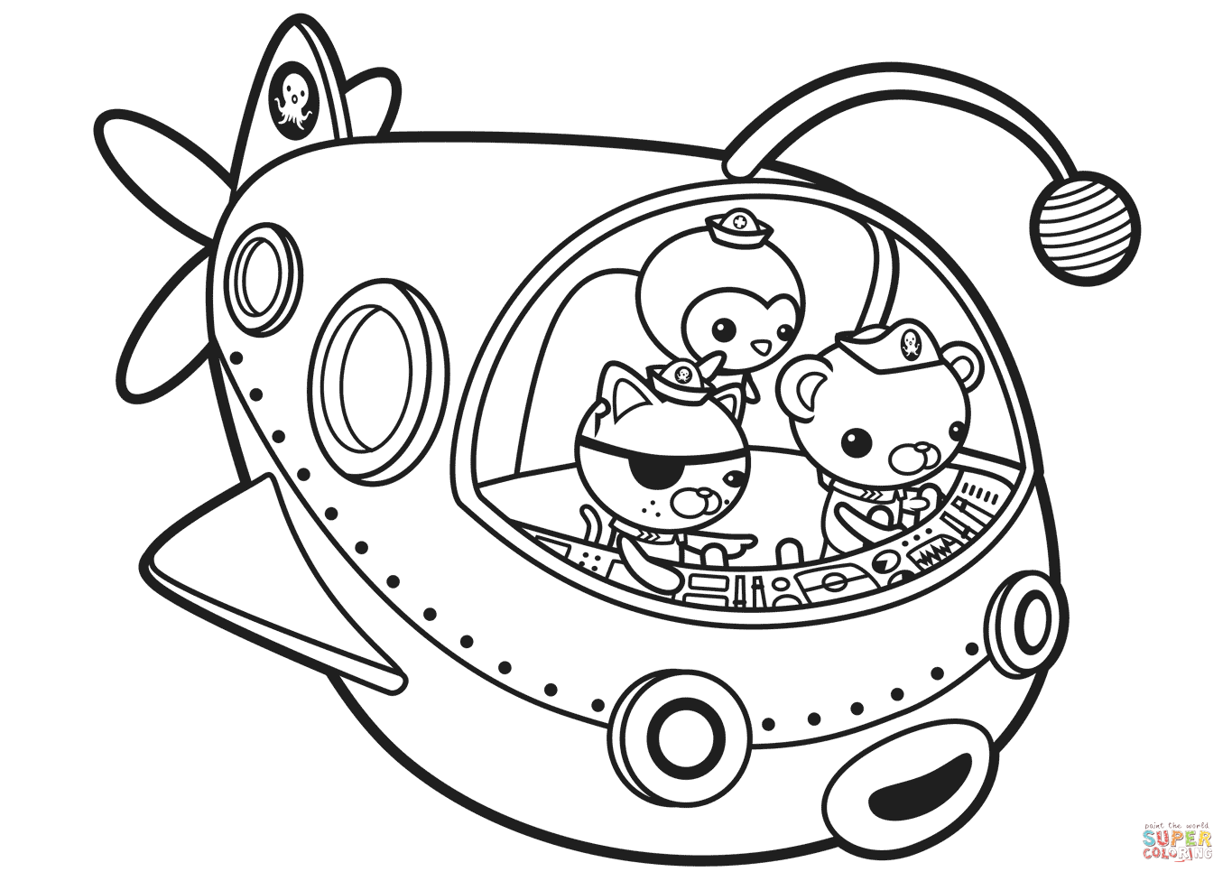 Octonauts off to adventure coloring page free printable coloring pages