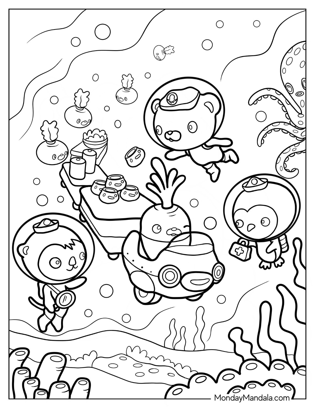 Octonauts coloring pages free pdf printables