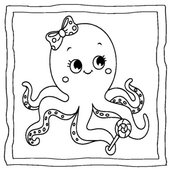 Octopus coloring book octopus coloring pages by abdell hida tpt