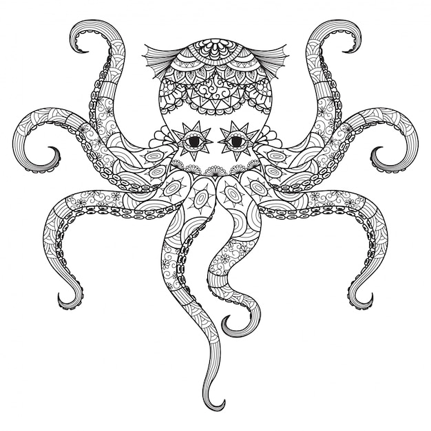 Octopus coloring images