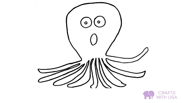 Octopus coloring page for kids
