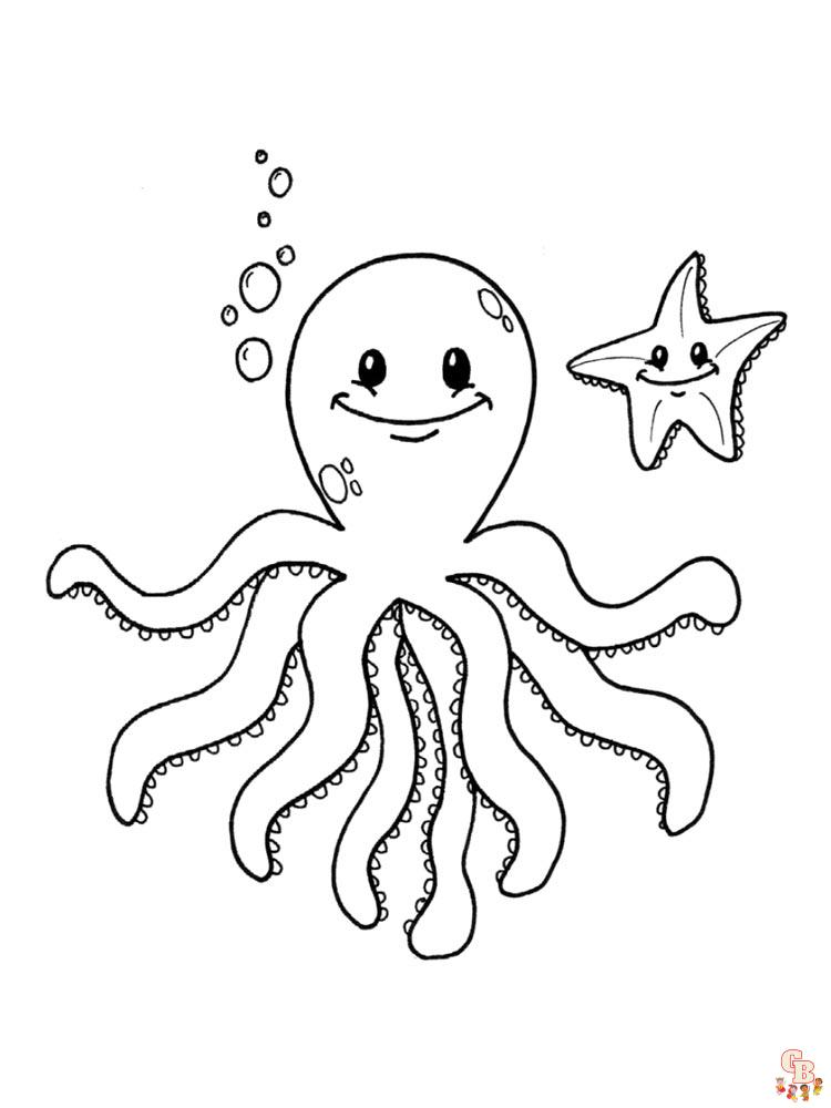 Free printable octopus coloring pages for kids