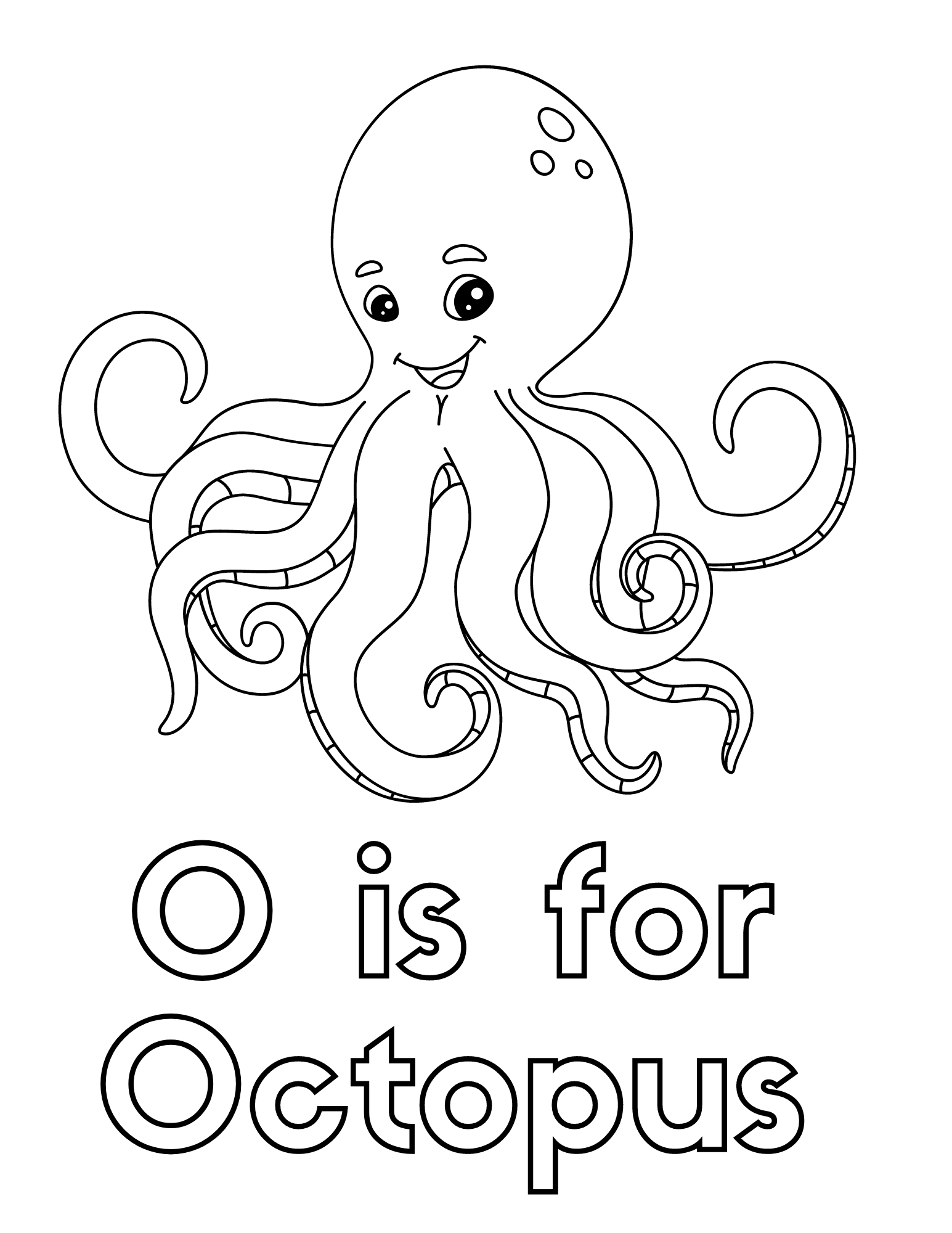 Free printable octopus coloring pages