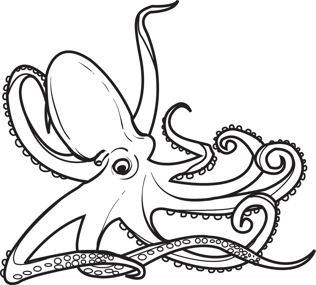 Printable octopus coloring page for kids â