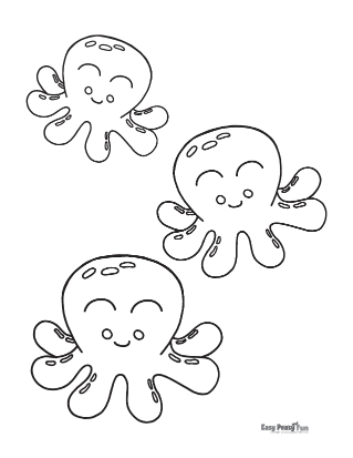 Octopus coloring pages