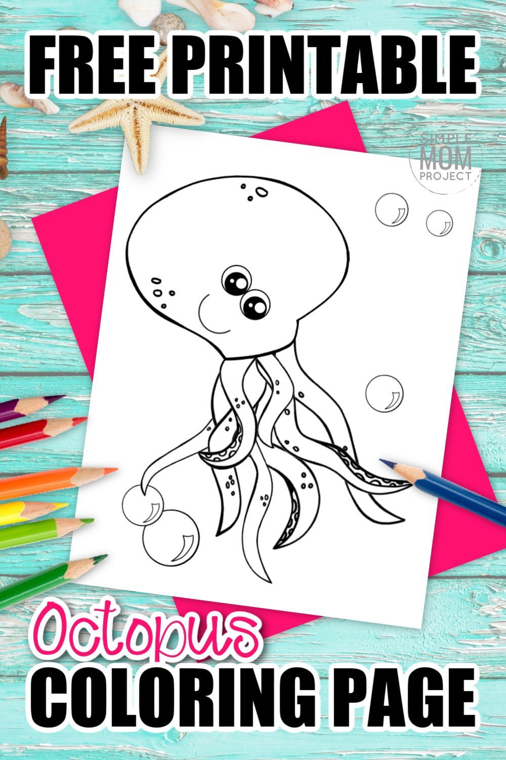 Free printable octopus coloring page â simple mom project