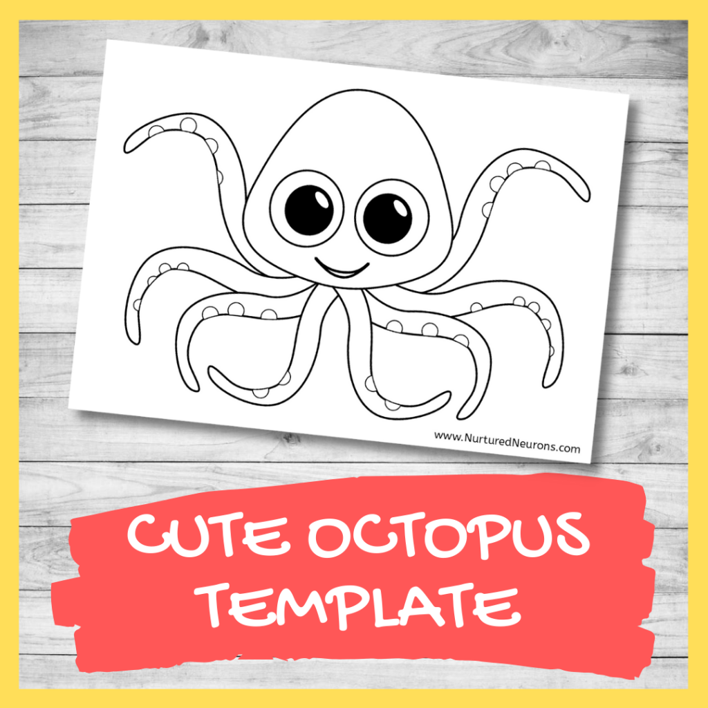 Cute octopus template great for preschool crafts