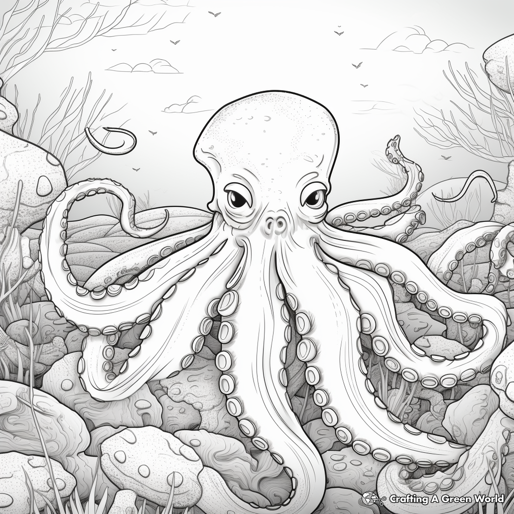 Octopus for adults coloring pages