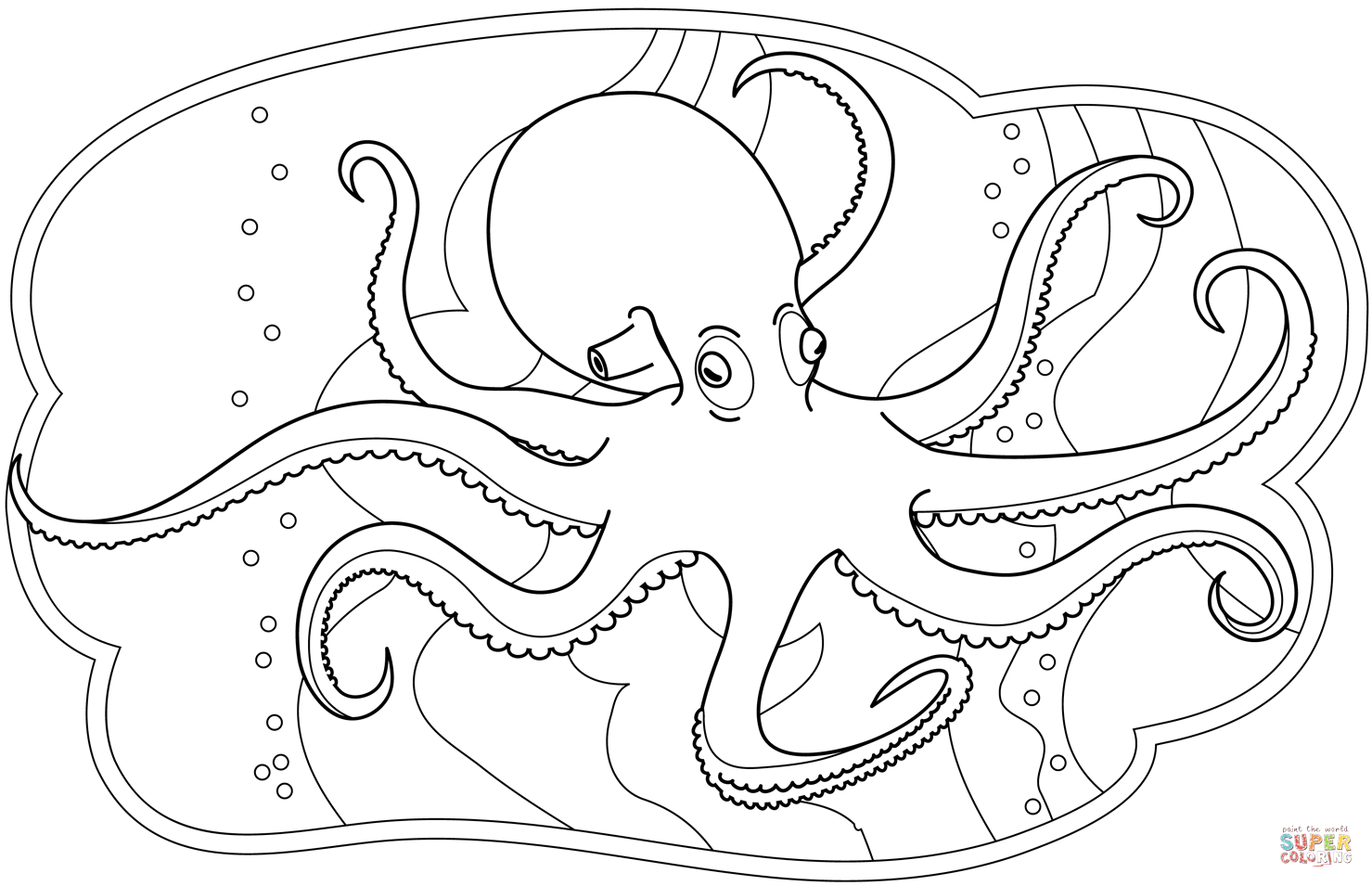 Octopus coloring page free printable coloring pages