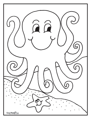 Octopus coloring pages