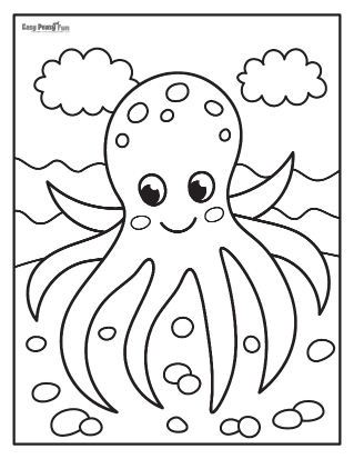 Octopus coloring pages