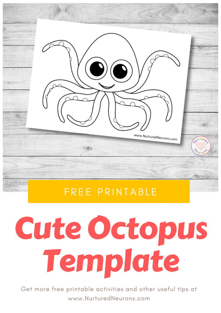 Cute octopus template great for preschool crafts