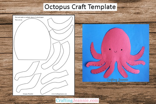 Octopus craft free template