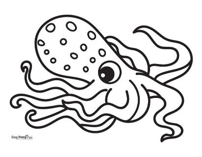 Octopus coloring pages