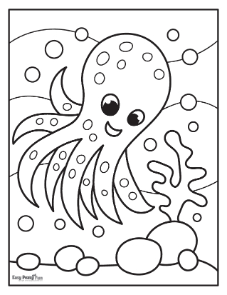 Octopus coloring pages